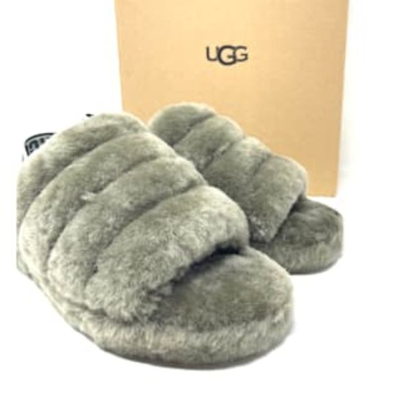 💖MEGA SALE💖UGG  BTOL FLUFF YEAH Slides BURNT OLIVE Women's  1095119 BTOL - Picture 2 of 13